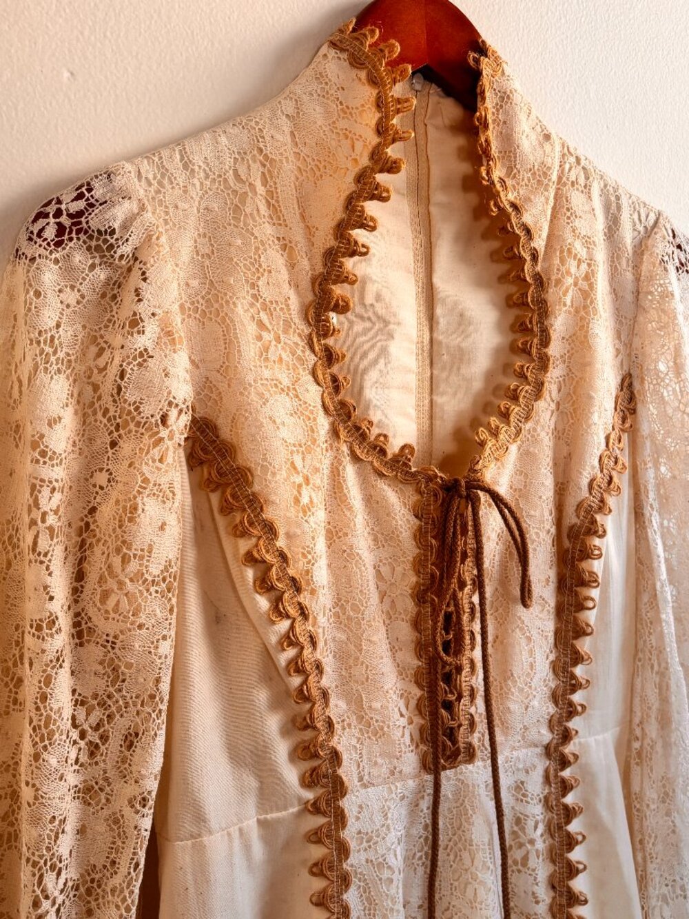 NWT Vintage 1970s Gunne Sax Muslin Lace Dress | Prairie • Victorian • Medieval 9